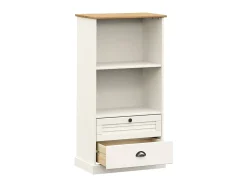 Estante VIGO 60x35x114,5 cm madeira de pinho maciça branco PT846648
