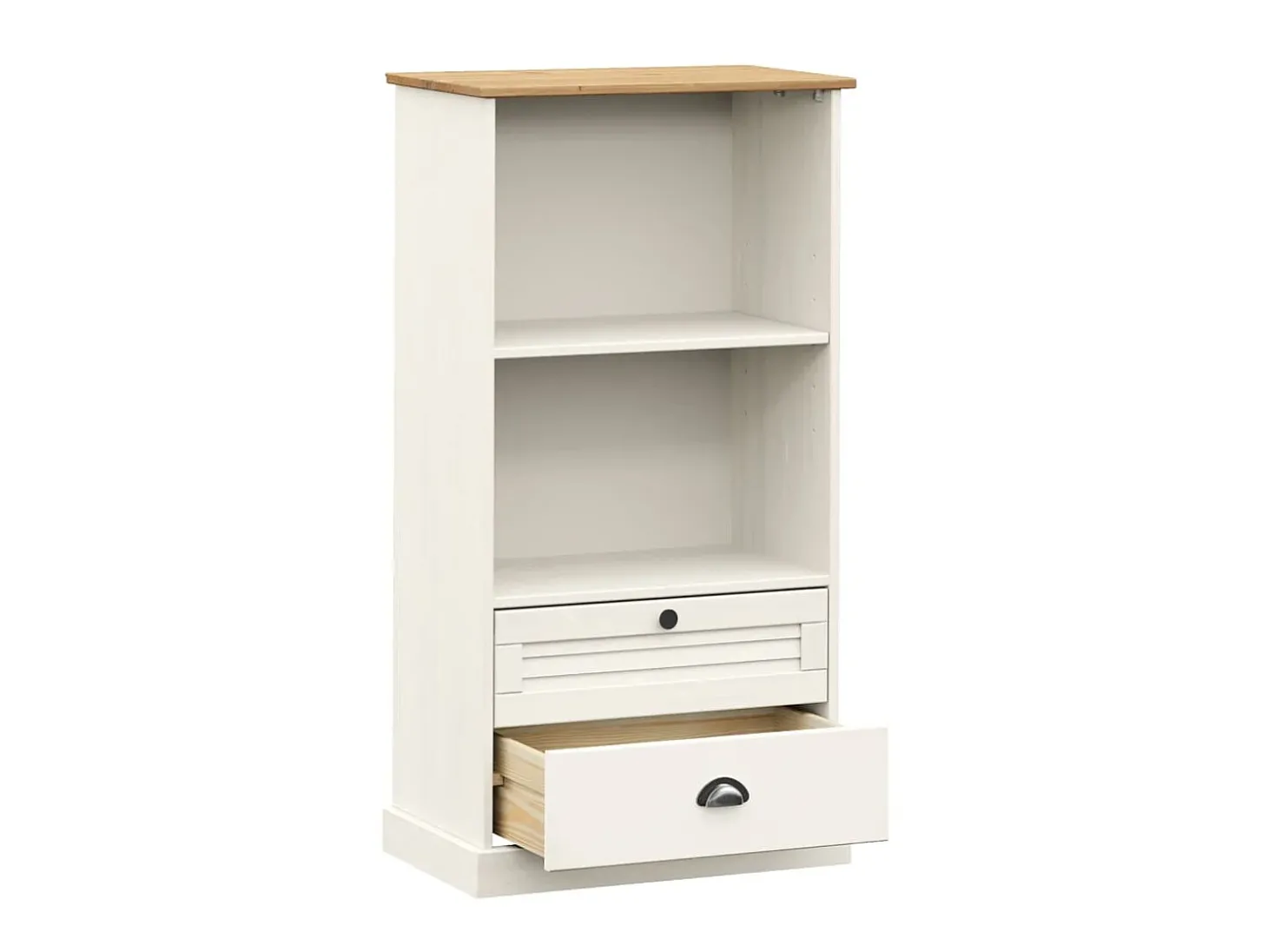 Estante VIGO 60x35x114,5 cm madeira de pinho maciça branco PT846648