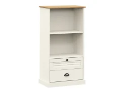 Estante VIGO 60x35x114,5 cm madeira de pinho maciça branco PT846648