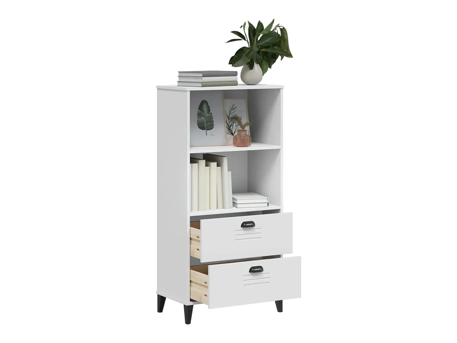 Estante VIKEN 60x35x123 cm derivados de madeira branco PT205444