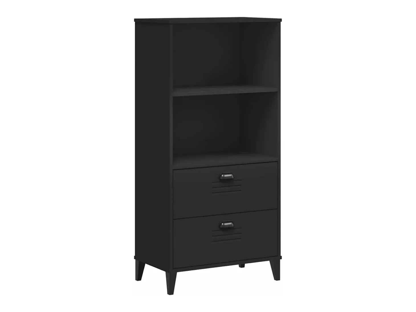 Estante VIKEN 60x35x123 cm derivados de madeira preto PT838053