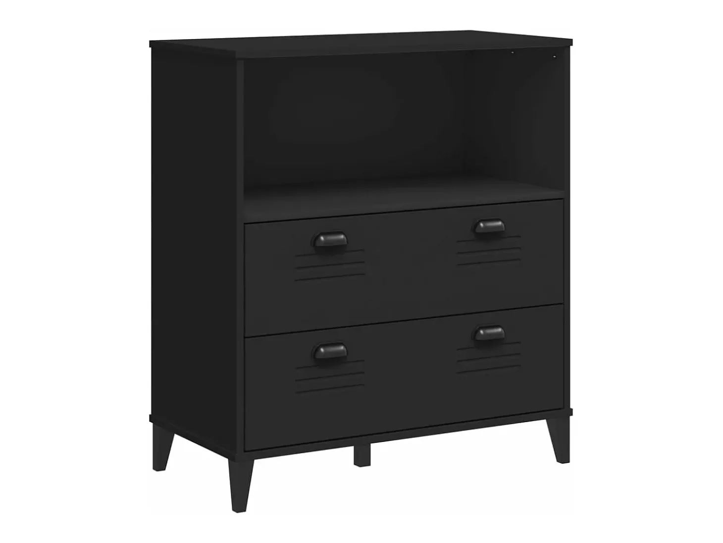 Estante VIKEN 80x40x90 cm derivados de madeira preto PT712823