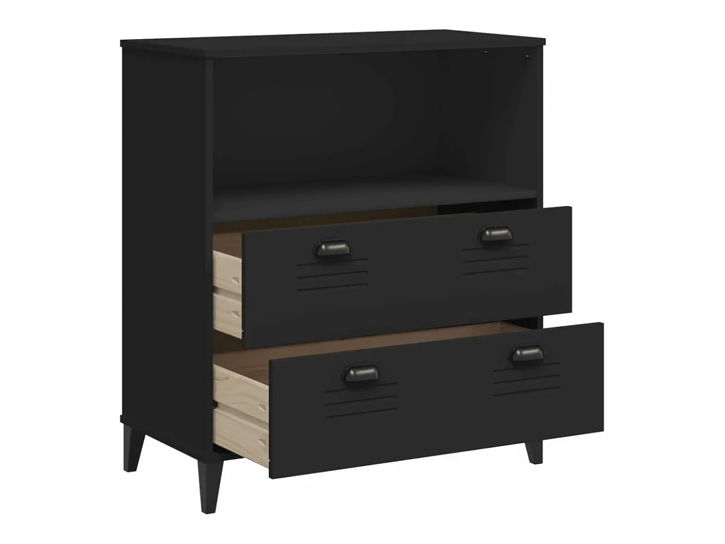 Estante VIKEN 80x40x90 cm derivados de madeira preto PT712823