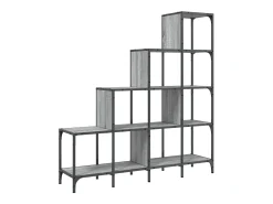 Estante 122x30x132 cm derivados de madeira e metal cinza sonoma PT341929