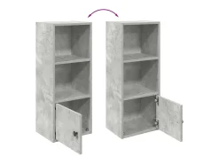 Estante 31x24x77 cm derivados de madeira cinzento cimento
