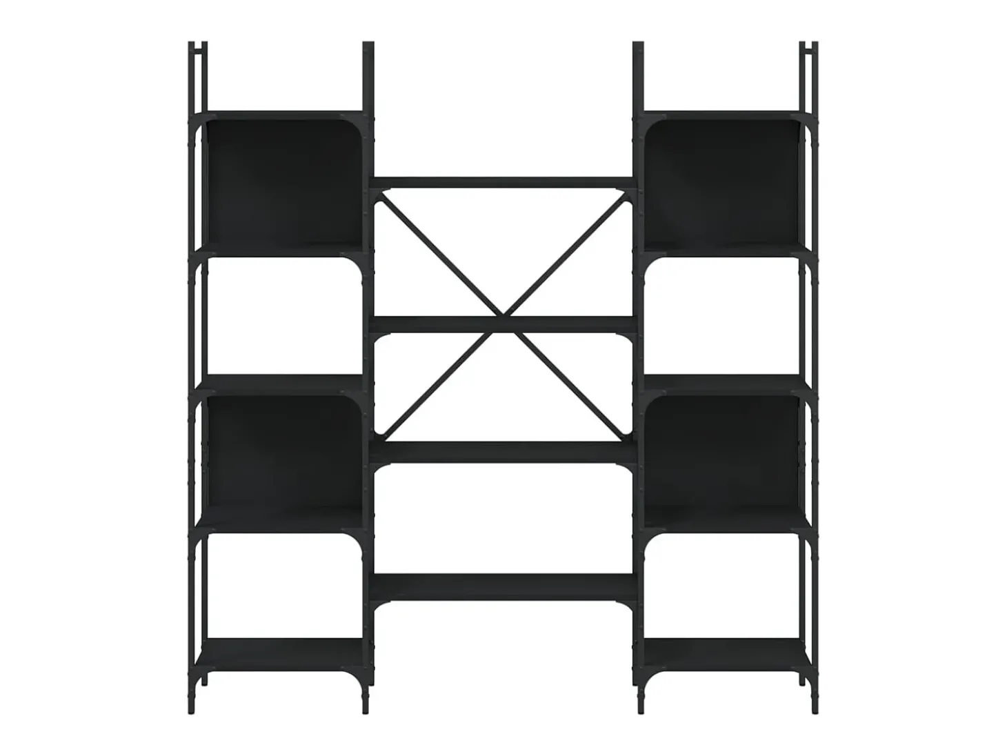 Estante 155,5x24x166,5 cm derivados de madeira preto PT451261