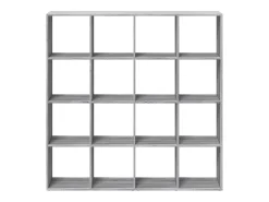 Estante 137,5x29x137,5 cm derivados de madeira cinzento sonoma