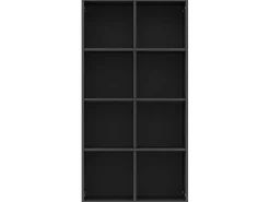 Estante/aparador 66x30x130 cm contraplacado preto PT630578