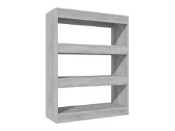 Estante/divisória madeira processada 80x30x103 cm sonoma cinza PT409744