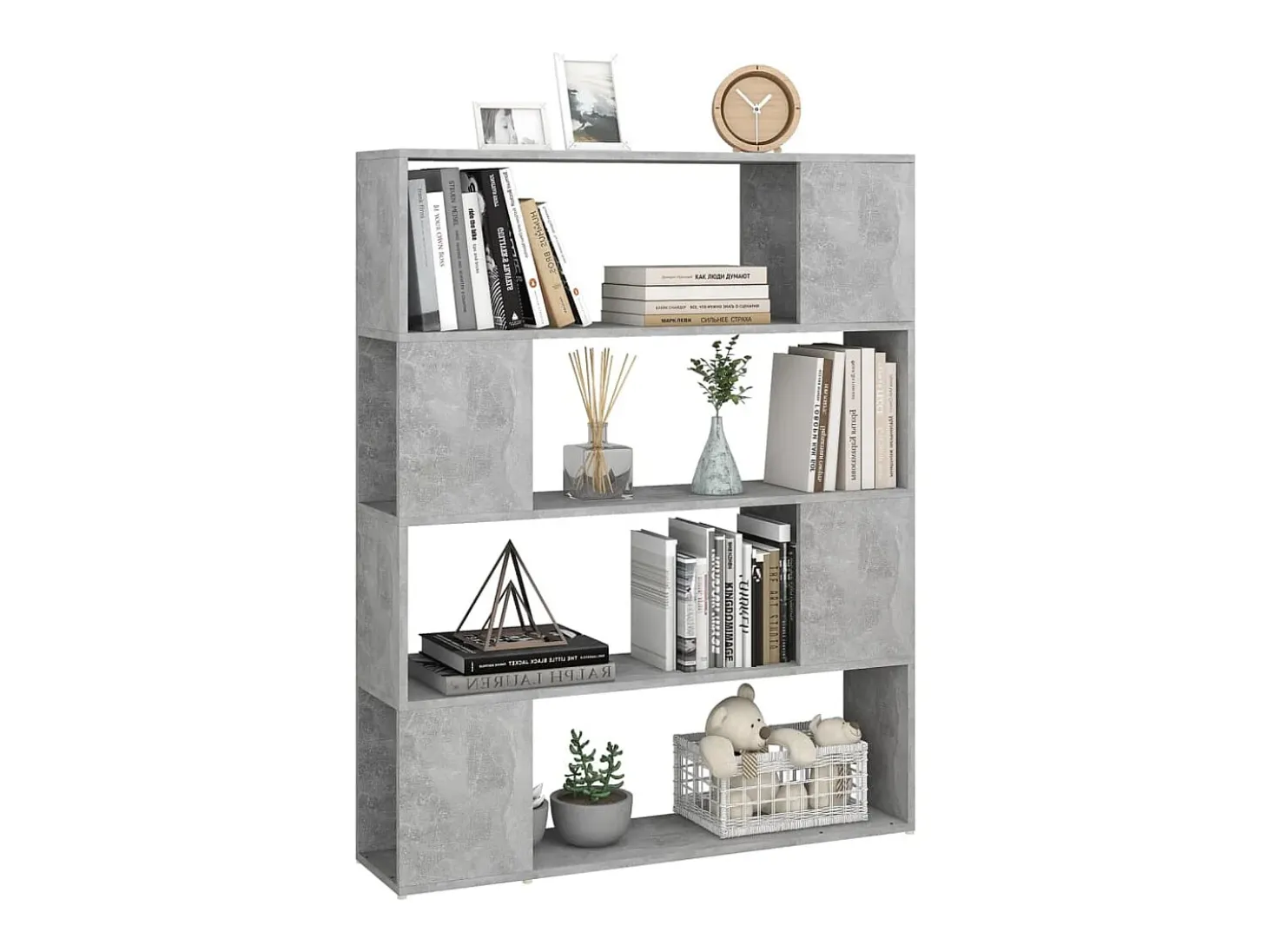 Estante/divisória 100x24x124 cm cinzento cimento PT478603