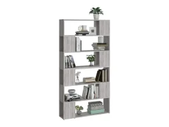 Estante/divisória 100x24x188 cm cinzento sonoma