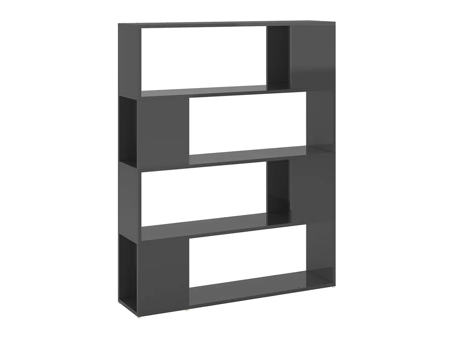 Estante/divisória 100x24x124 cm cinzento brilhante PT638659