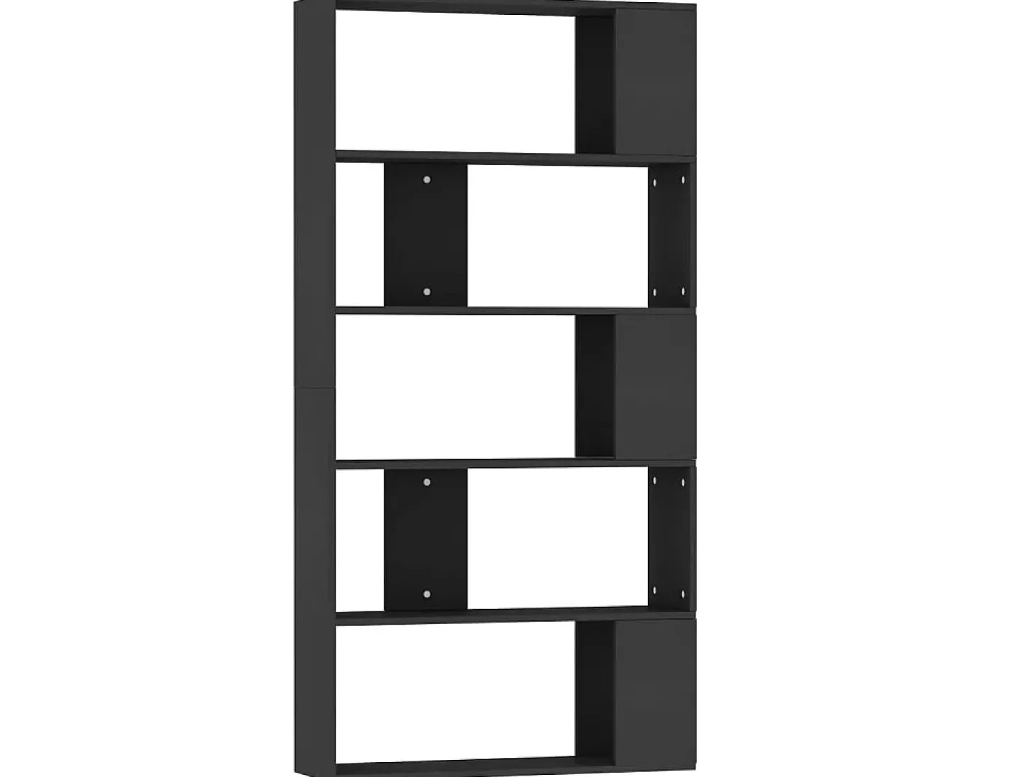 Estante/divisória 80x24x159 cm contraplacado preto PT701334