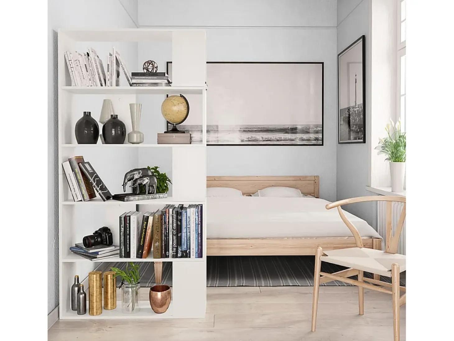 Estante/divisória 80x24x159 cm contraplacado branco PT289947