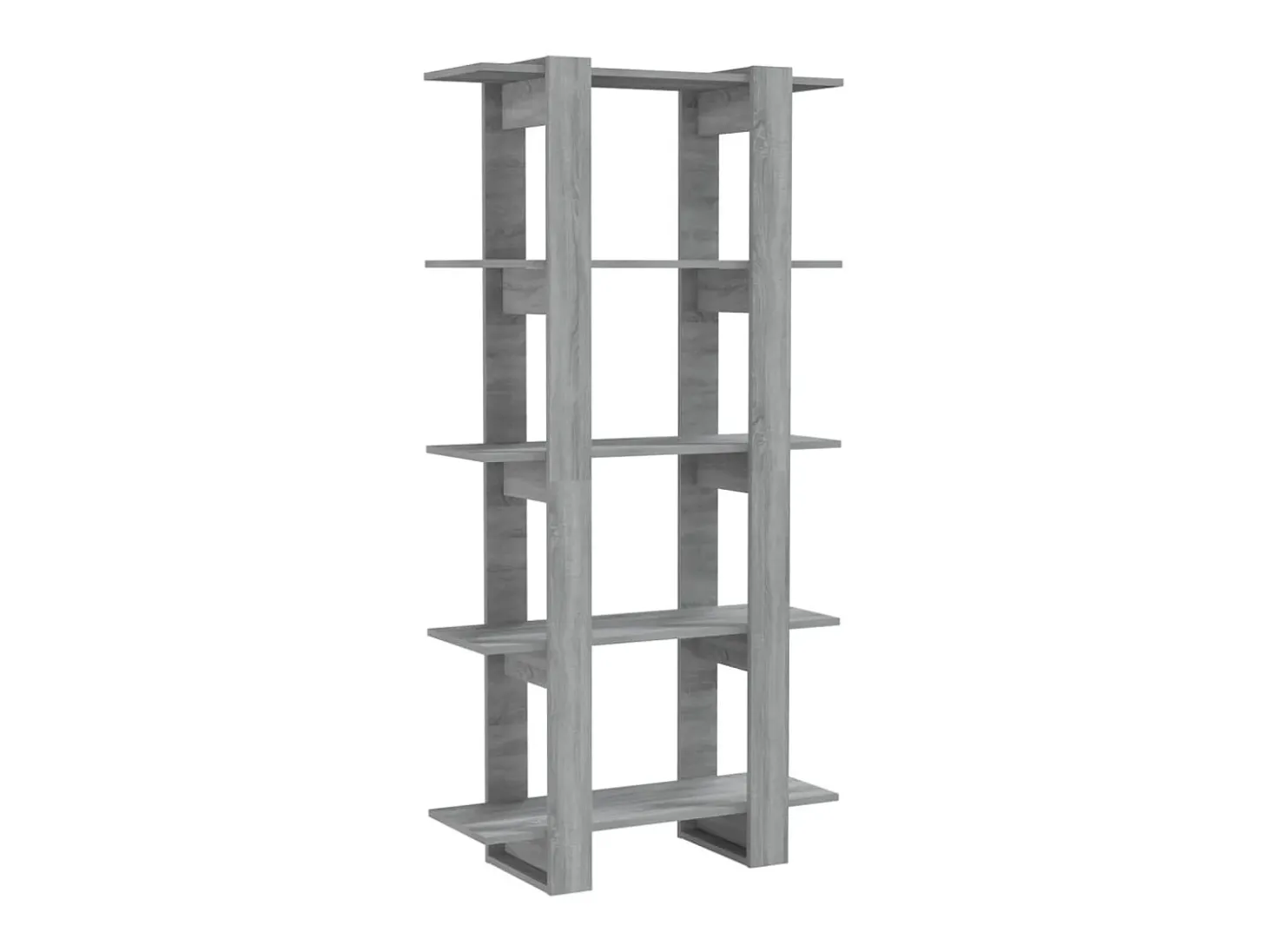 Estante/divisória 80x30x160 cm contraplacado cor sonoma cinza PT867592