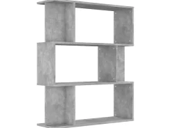 Estante/divisória 80x24x96 cm contraplacado cinzento cimento PT675246