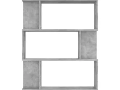 Estante/divisória 80x24x96 cm contraplacado cinzento cimento PT675246