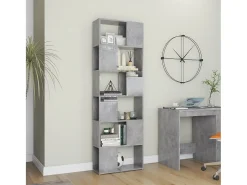 Estante/divisória 60x24x186 cm contraplacado cinzento-cimento PT844043