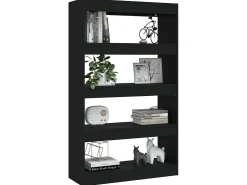 Estante/divisória 80x30x135 cm contraplacado preto PT804926