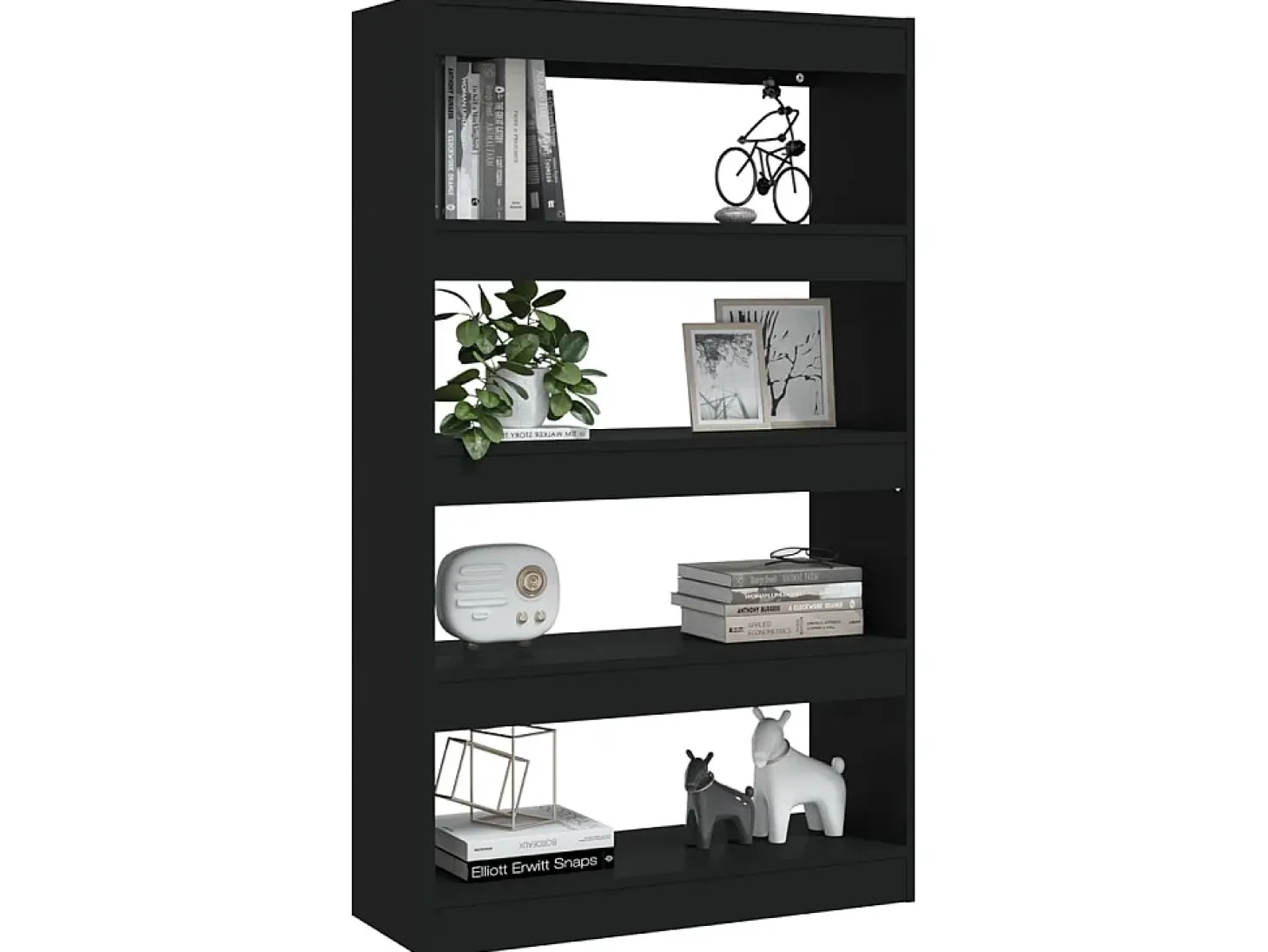 Estante/divisória 80x30x135 cm contraplacado preto PT804926