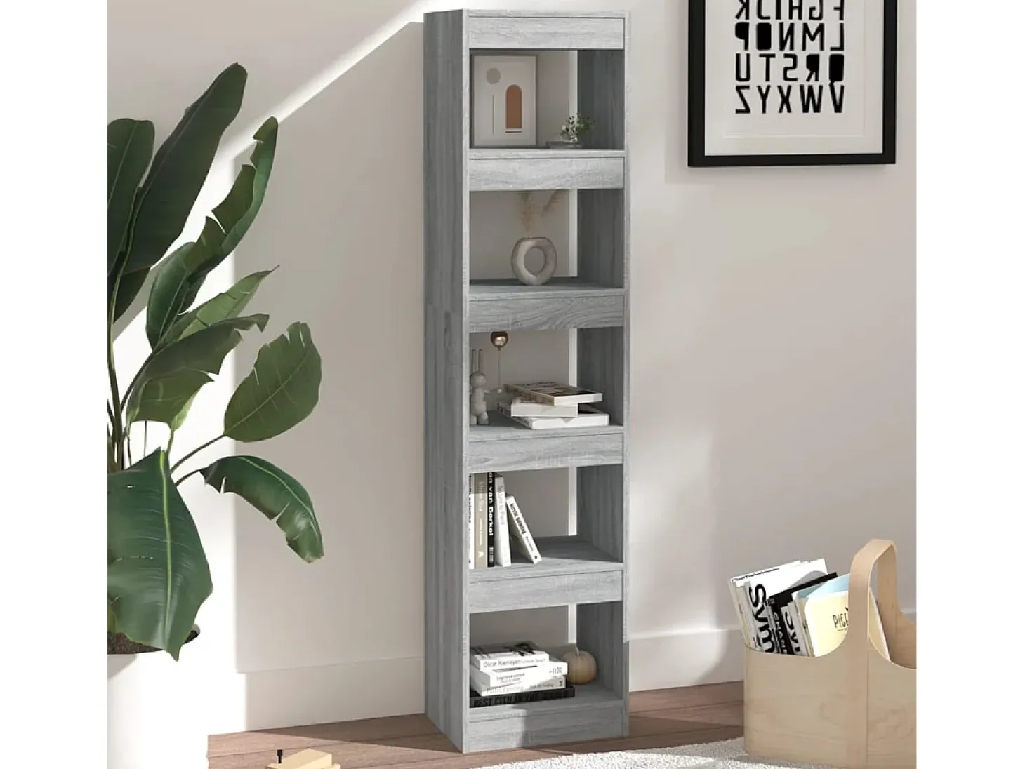Estante/divisória 40x30x166 cm cor sonoma cinza PT884224