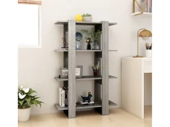 Estante/divisória 80x30x123,5 cm cor sonoma cinza PT492209