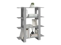 Estante/divisória 100x30x123,5 cm cor sonoma cinza PT815243