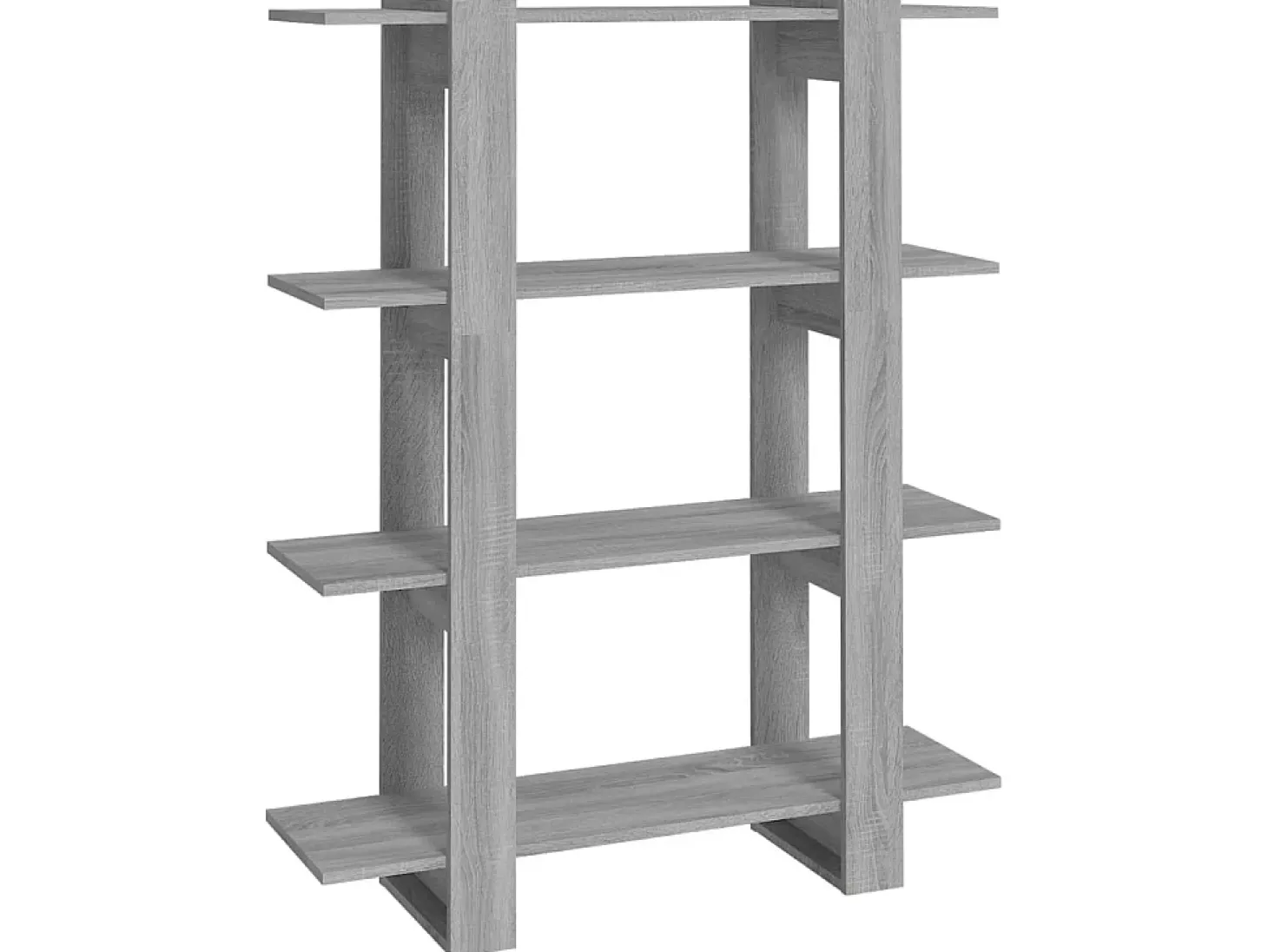 Estante/divisória 100x30x123,5 cm cor sonoma cinza PT815243