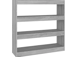 Estante/divisória 100x30x103 cm cor sonoma cinza PT627679