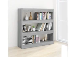 Estante/divisória 100x30x103 cm cor sonoma cinza PT627679