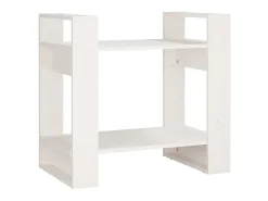 Estante/divisória 60x35x57 cm madeira de pinho maciça branco PT236009