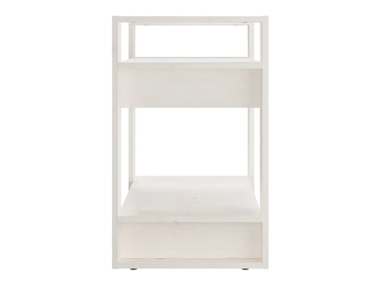 Estante/divisória 60x35x57 cm madeira de pinho maciça branco PT236009