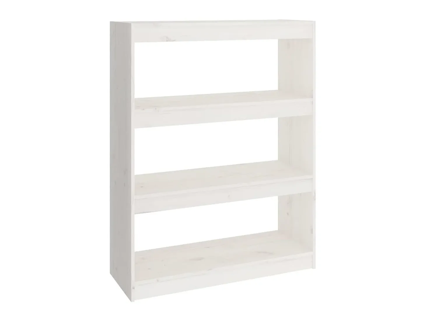Estante/divisória 80x30x103,5 cm madeira de pinho maciça branco PT557420