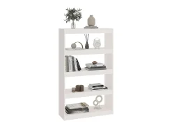 Estante/divisória 80x30x135,5 cm madeira de pinho maciça branco PT168559