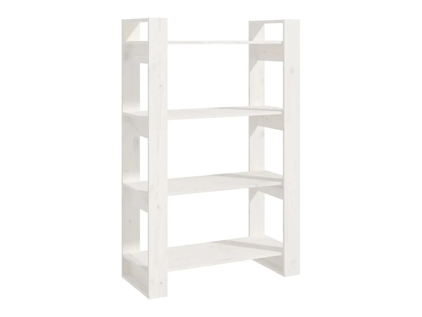 Estante/divisória 80x35x125 cm madeira de pinho maciça branco PT509354
