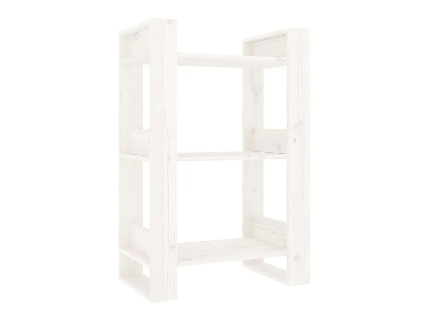 Estante/divisória 60x35x91 cm madeira de pinho maciça branco PT118321
