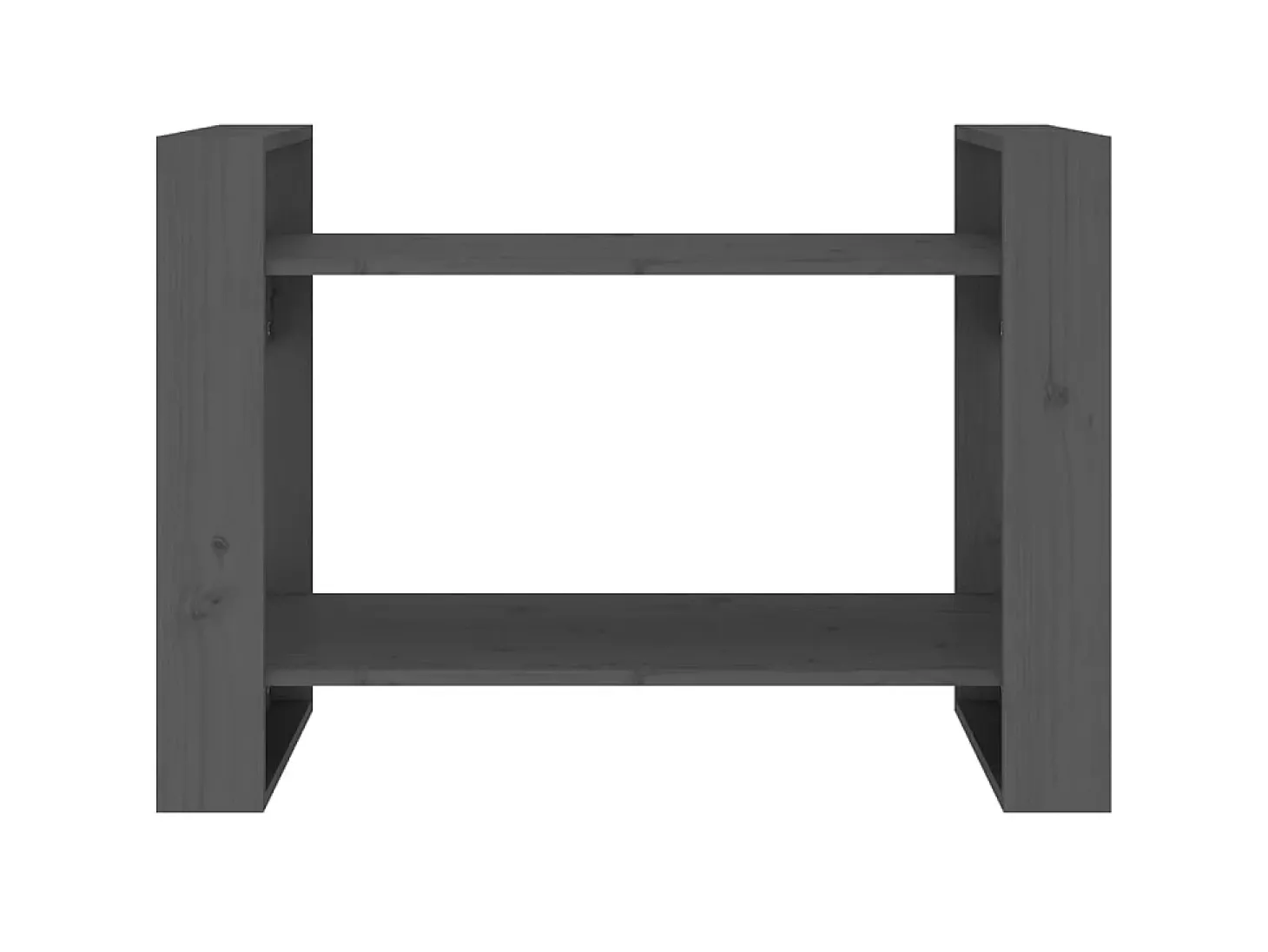 Estante/divisória 80x35x56,5 cm pinho maciço cinzento PT727072