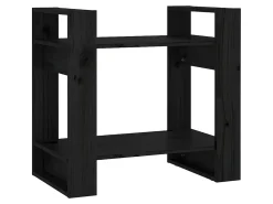 Estante/divisória 60x35x57 cm pinho maciço preto PT574512