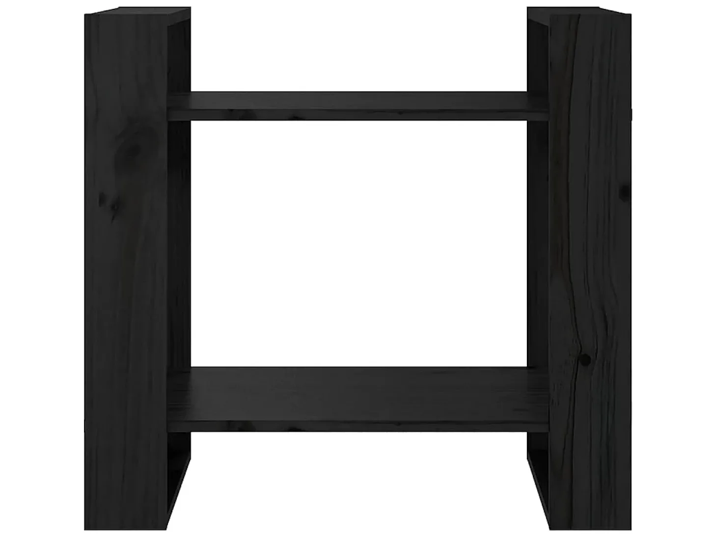 Estante/divisória 60x35x57 cm pinho maciço preto PT574512