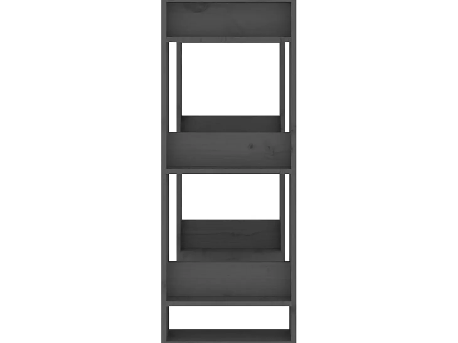Estante/divisória 60x35x91 cm pinho maciço cinzento PT617061