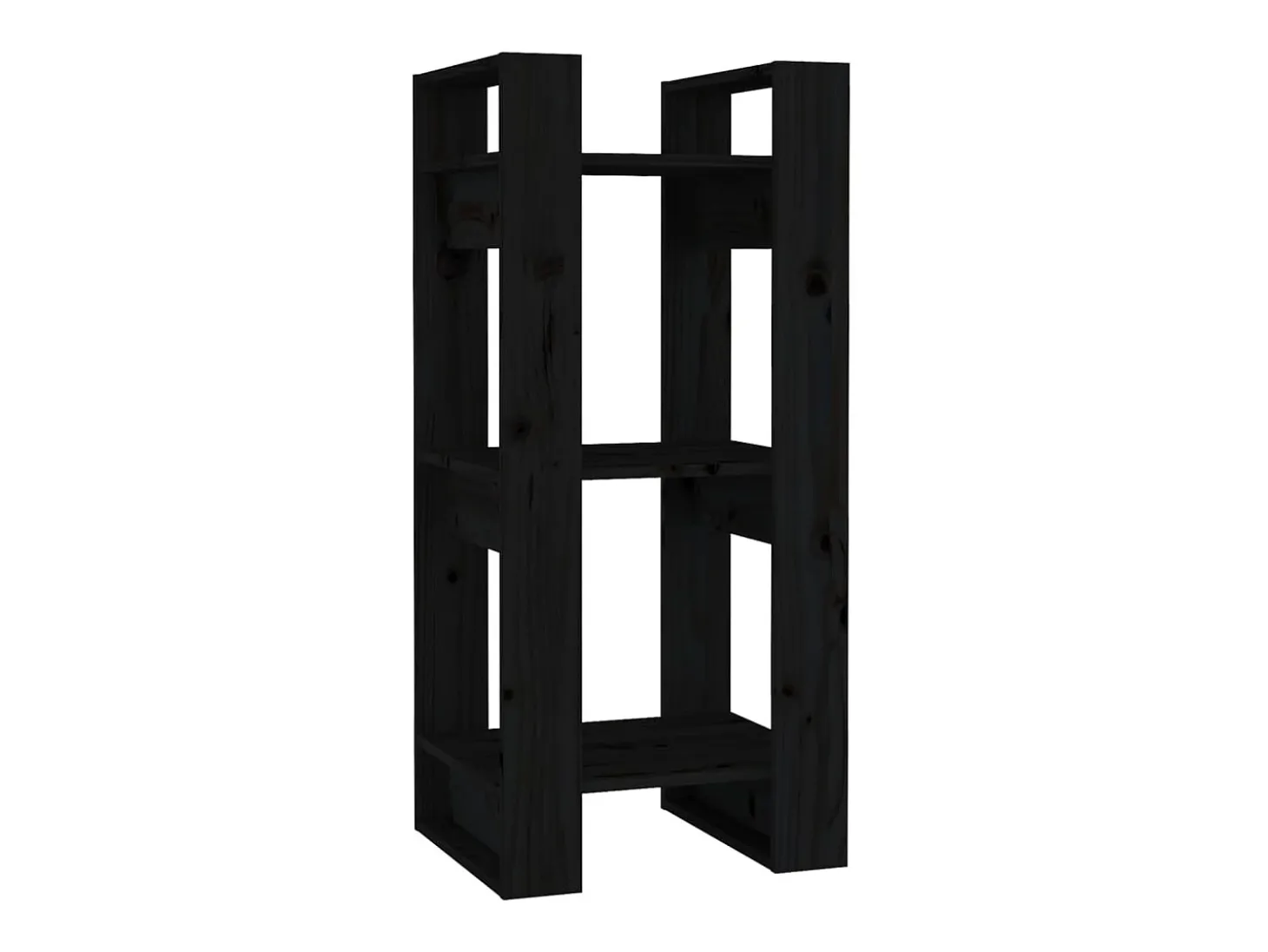 Estante/divisória 41x35x91 cm pinho maciço preto PT805625