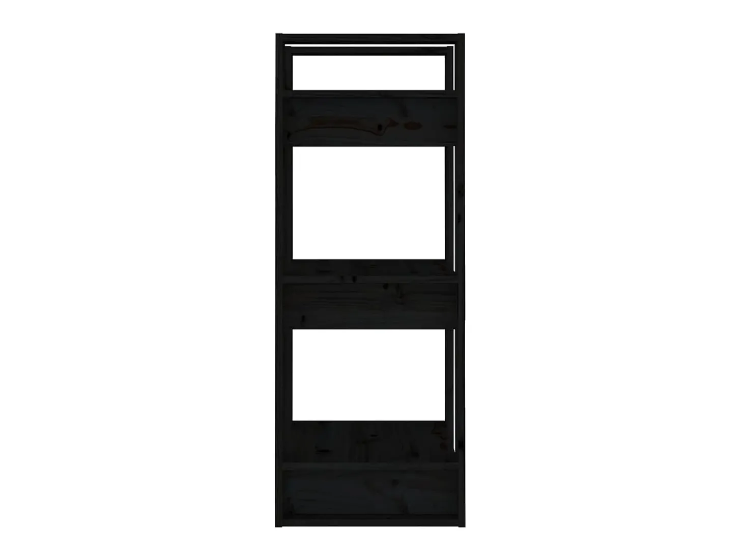 Estante/divisória 41x35x91 cm pinho maciço preto PT805625