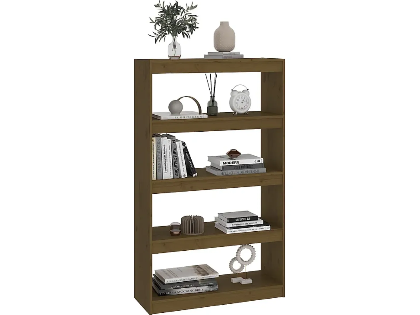 Estante/divisória 80x30x135,5 cm pinho maciço castanho mel PT964605