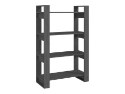Estante/divisória 80x35x125 cm pinho maciço cinzento PT942940