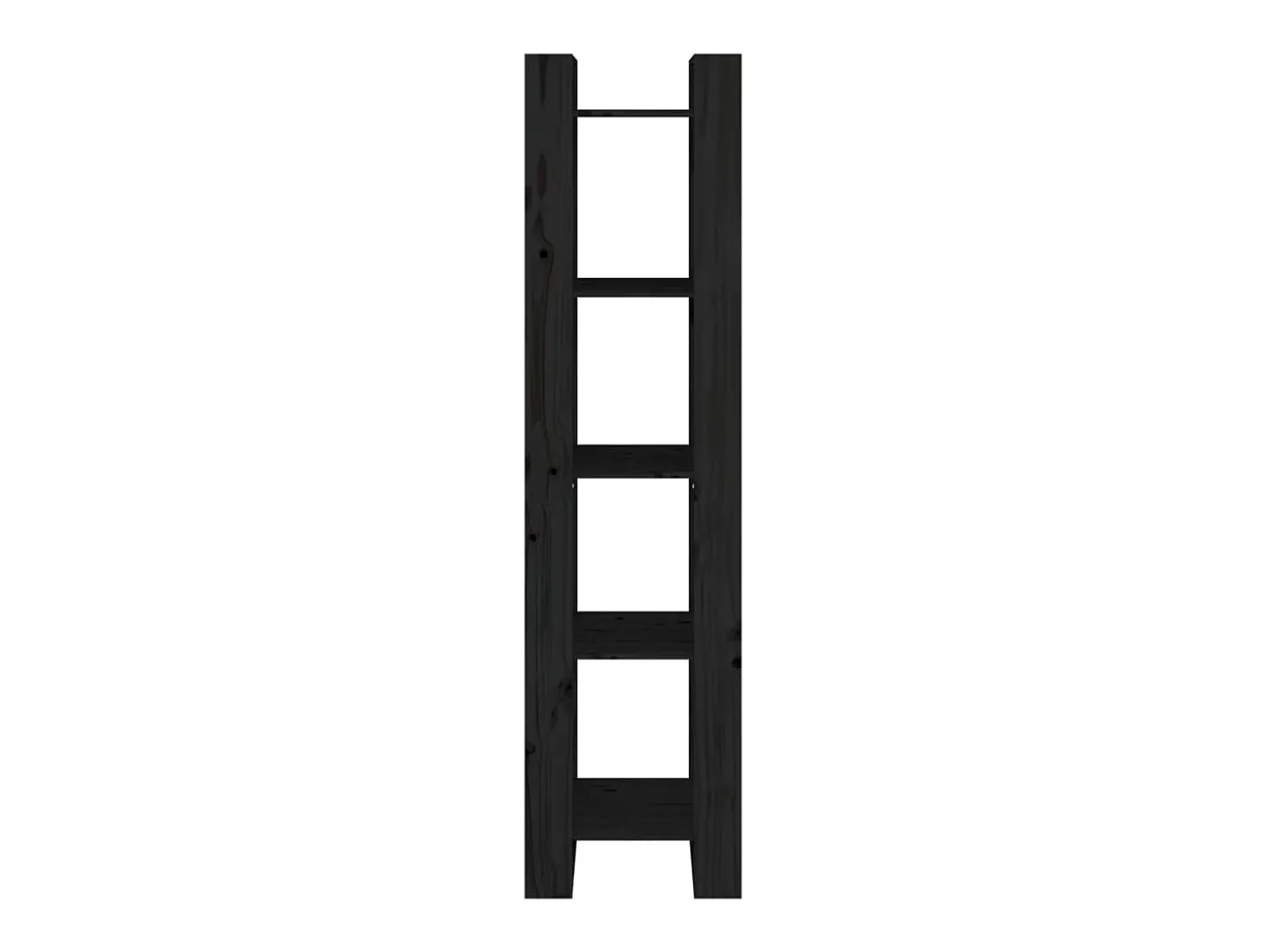 Estante/divisória 41x35x160 cm pinho maciço preto PT295535