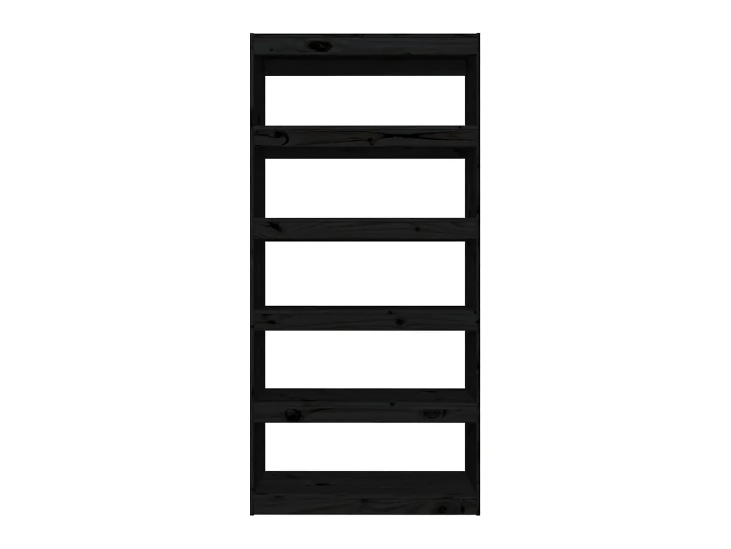Estante/divisória 80x30x167,4 cm pinho maciço preto PT758620