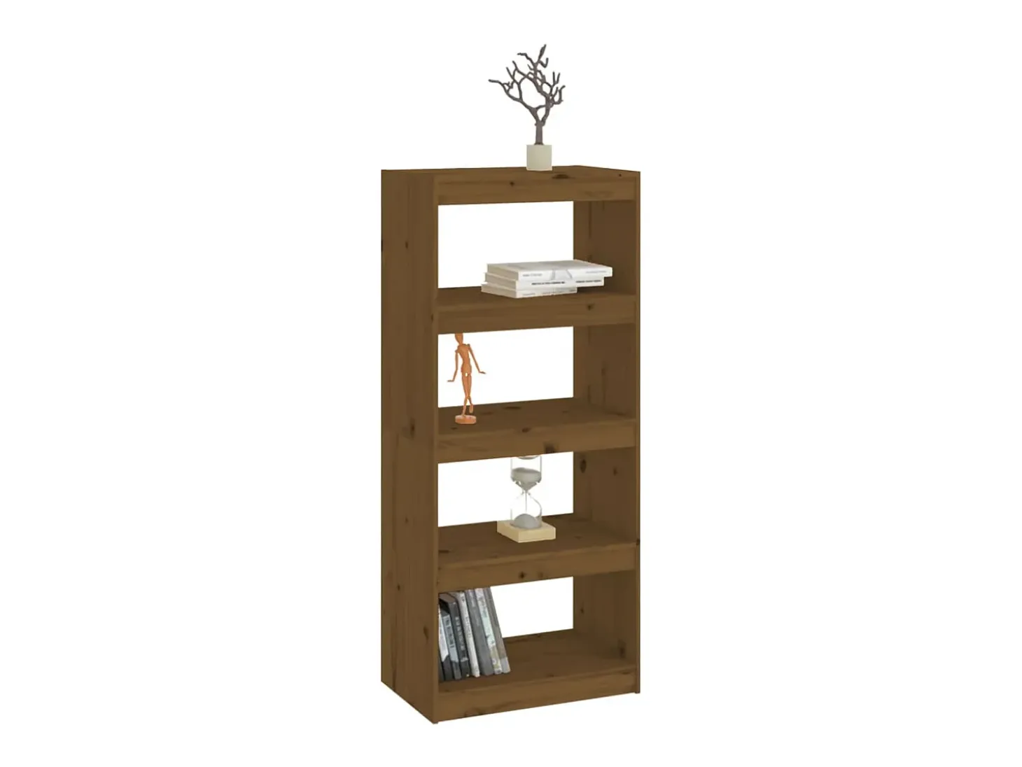 Estante/divisória 60x30x135,5 cm pinho maciço castanho mel PT108054