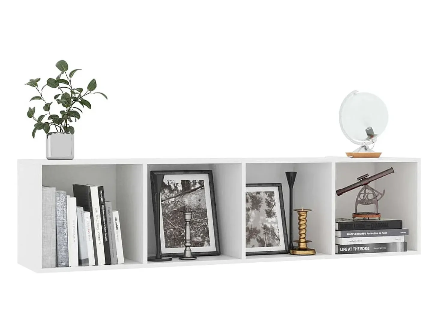 Estante/móvel de TV 143x30x36 cm branco PT257571