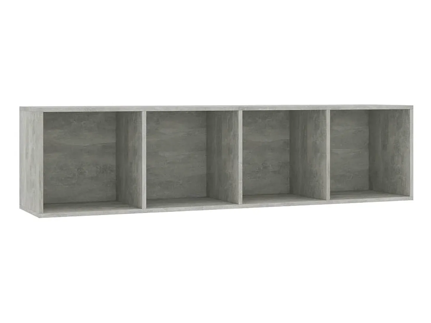 Estante/móvel de TV 143x30x36 cm contraplacado cinzento cimento PT241207