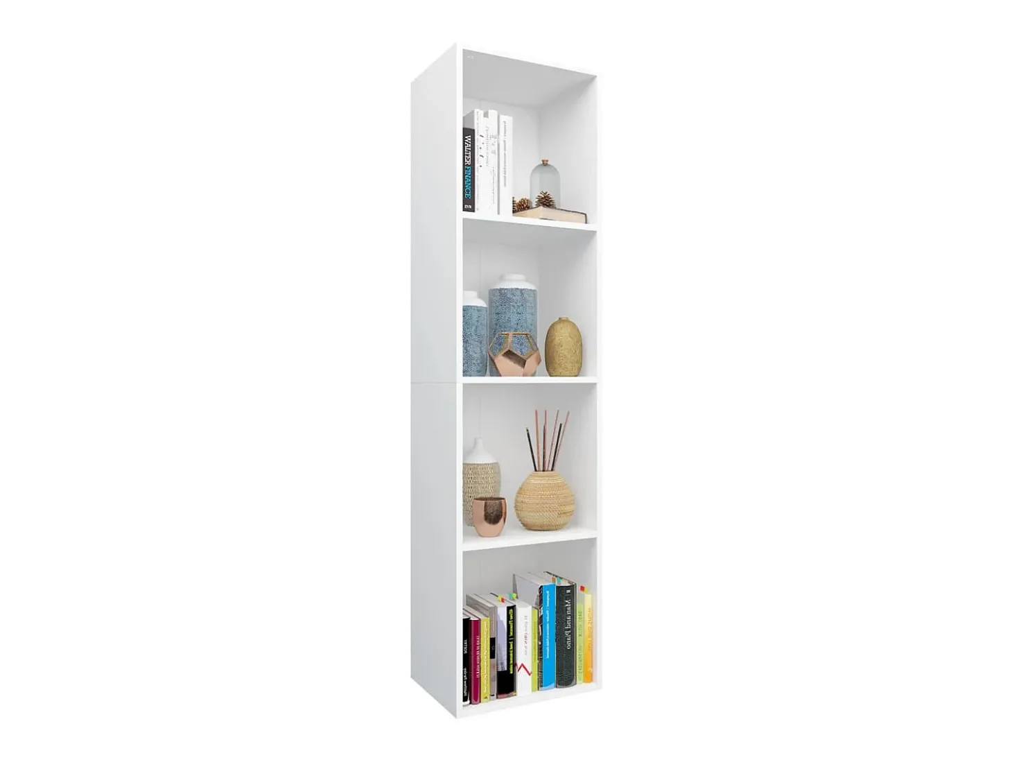 Estante/móvel de TV 36x30x143 cm contraplacado branco PT450705